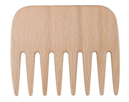 Peigne afro en bois de hêtre, sans manche